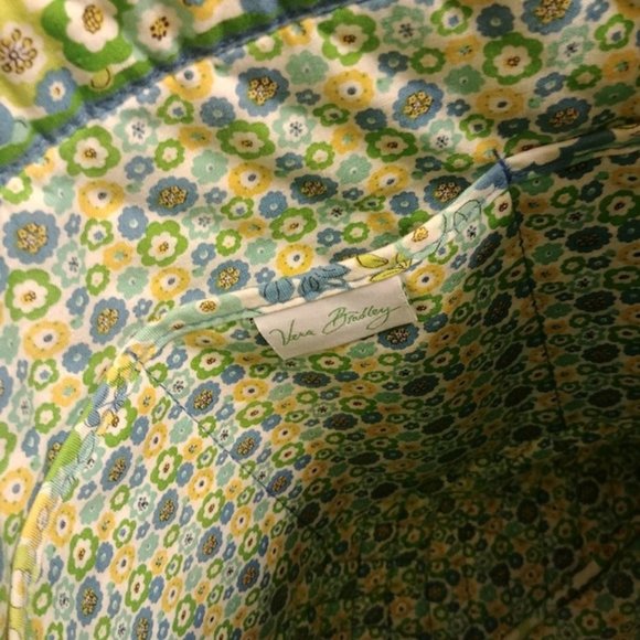 Vera Bradley green and blue tote bag - Picture 4 of 5